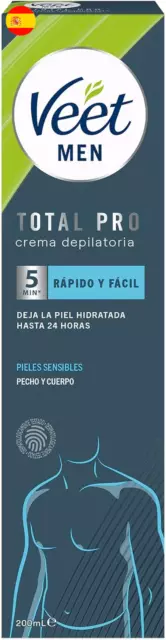 Veet Men Crema Depilatoria Masculina para Pecho Espalda Brazos y Piernas