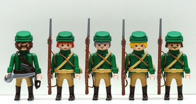 5 X Soldato Sud Butternut Chiaro Braun Playmobil Vs Nordisti