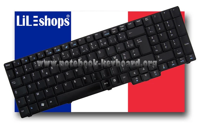 Clavier Français AZERTY Original Pour Acer - Référence KB.I170A.154, Noir, Complet, Neuf Sous Emballage