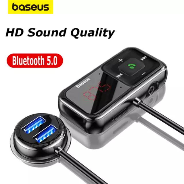 FM Transmitter Auto Bluetooth 5.0 KFZ Radio Adapter Dual USB Ladegerät für Handy