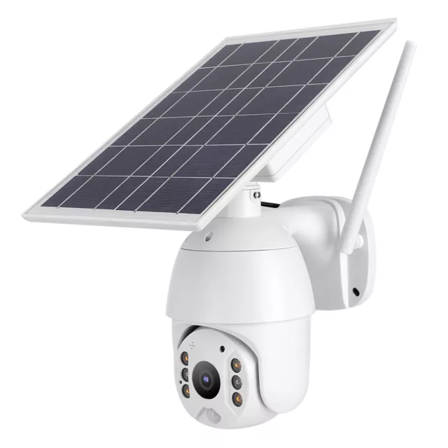 Solar Energy Alert PTZ Camera WiFi Waterproof Night Surveillance Syst OBF