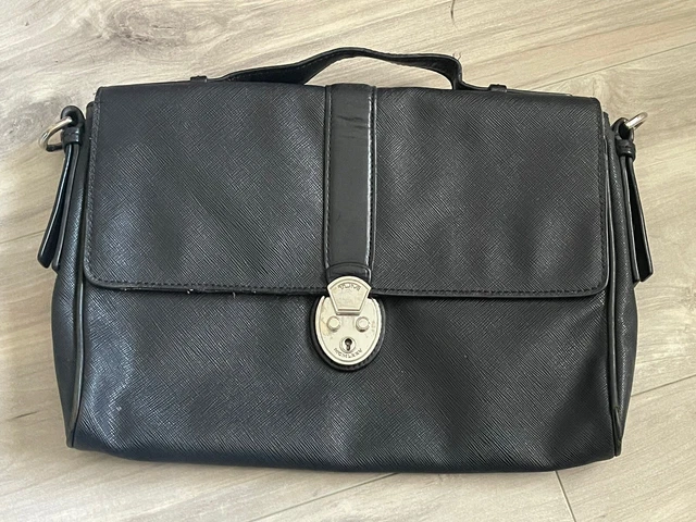 Tumi mcmlxxv 12” Mini Messenger 73110D2 Black Leather Bag