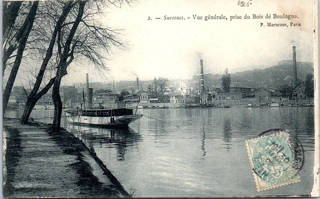 92 SURESNES - vue generale depuis le bois de boulogne.