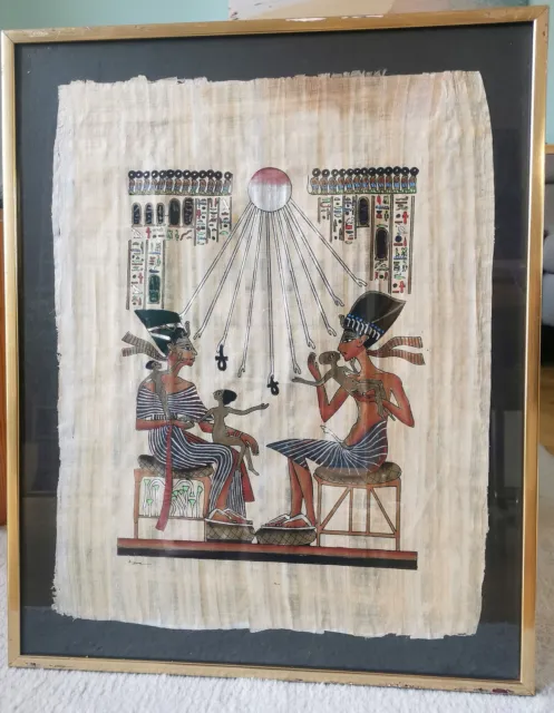 Ägyptisches Bild Papyrus gerahmt 54 cm x 44 cm
