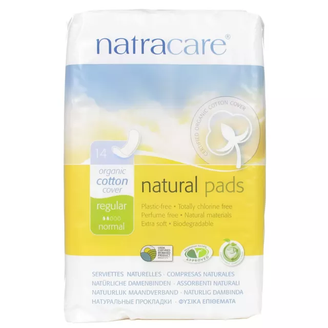 Natracare Natural Maxi Pads Regular x 14-4 Pack