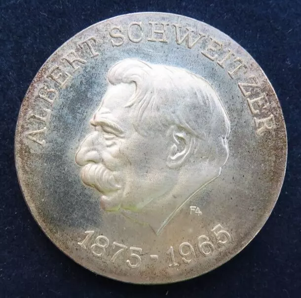 DDR 10 Mark 1975 Albert Schweitzer Silber Ag