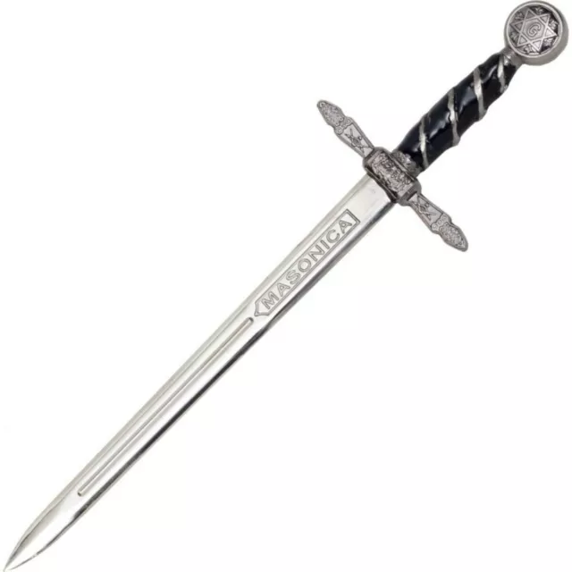 Brieföffner Schwert Freimaurer 15,5cm schwarz-silber