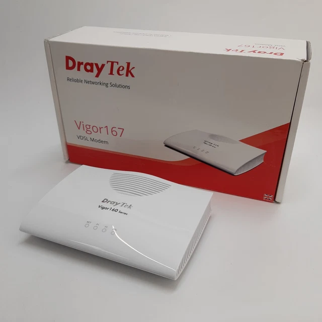 Draytek Vigor 167 VDSL 35b Modem ADSL2 VDSL2 Ethernet RJ-11  2 x Gigabit LAN