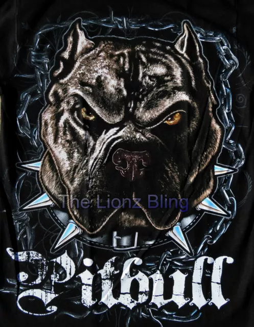 D.O.M. PIT BULL NO TRESPASSING T-Shirt Size 3XL Black Graphic Dog T-Shirt