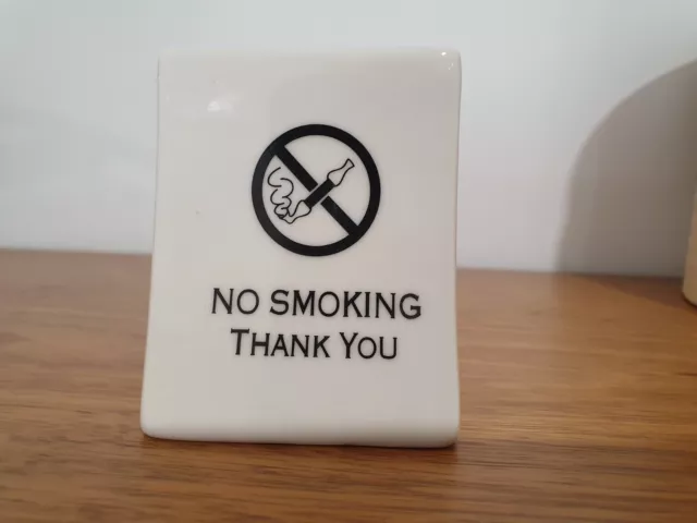 Vintage Japanese No Smoking Table Stand Ceramic With Kiseru Image - Unique