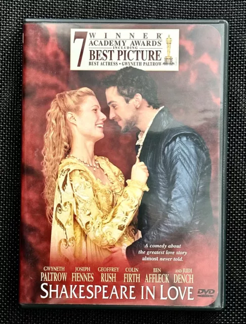 Shakespeare In Love - WS DVD, DD 5.1 English Gwyneth Paltrow, Ben Affelck - MINT