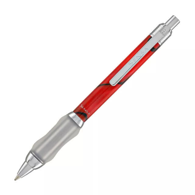 Sensa Click Plasmuloid Ballpoint Pen in Crimson Burgundy  w/ Plasmium Gel Grip