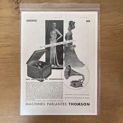 Publicité "machines parlantes" THOMSON 1933 