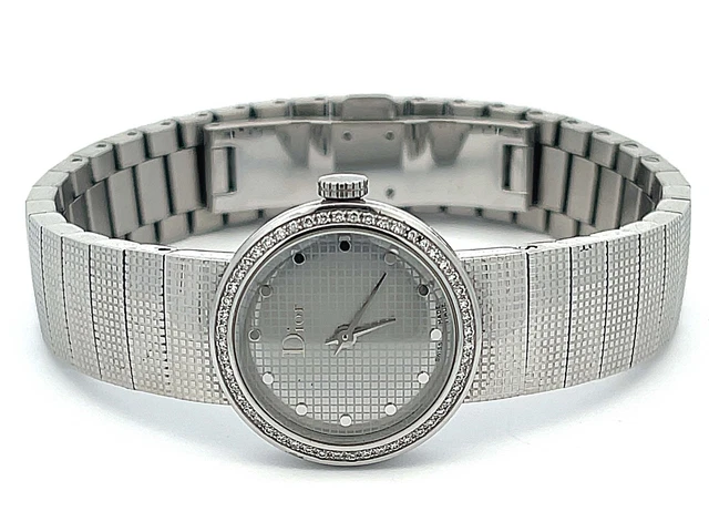 Christian Dior "La D De Dior" Baby D Lady's Stainless Steel Diamond Watch