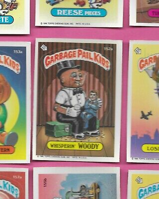 1986 Topps Garbage Pail Kids Card  Whisperin' Woody #152a Series 4