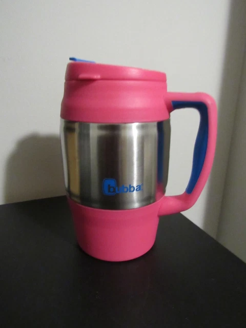 Bubba 34oz Travel Mug Pink Plastic & Stainless Steel Insulated Hot Cold