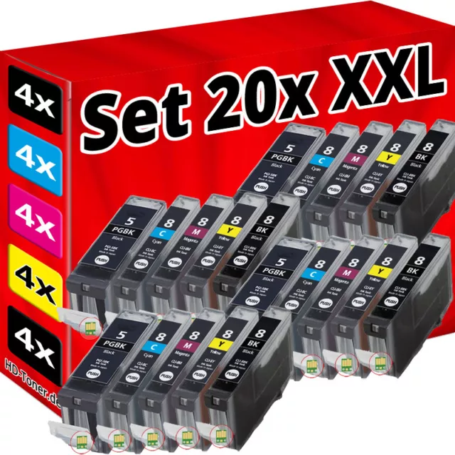 20x XL Cartouches Chip pour Canon MX700 MX850 MP600r MP800r IX4000 IX5000