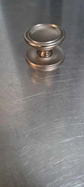 Nickel Knob with Backplate Vintage Cabinet Hardware Satin Nickel KPT (20)