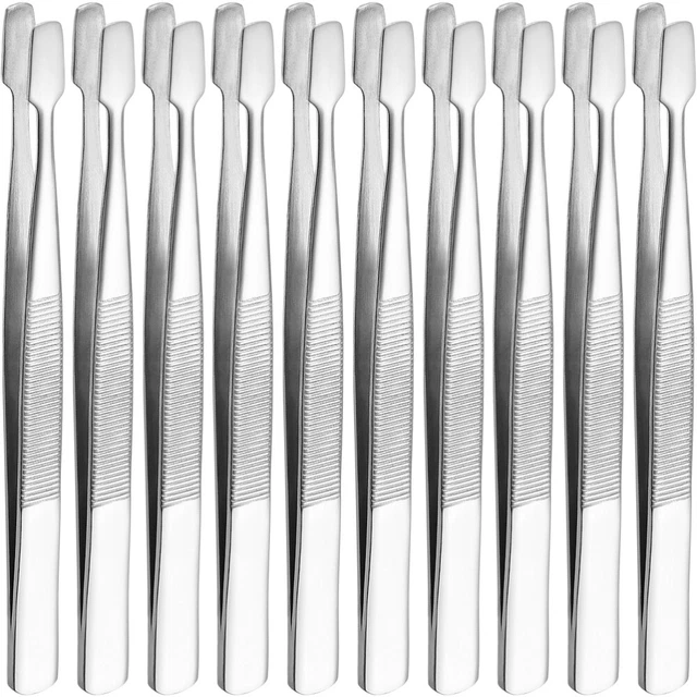 10 pcs pince à sourcils pince à tampon pincettes de précision pince à cils