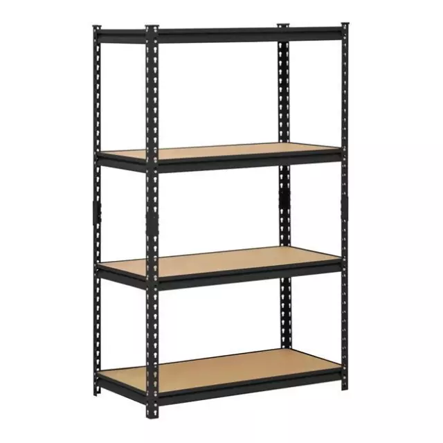 Edsal 108575 36 x 18 x 60 in. 4 Adjustable Shelves Steel Shelf Unit  Black
