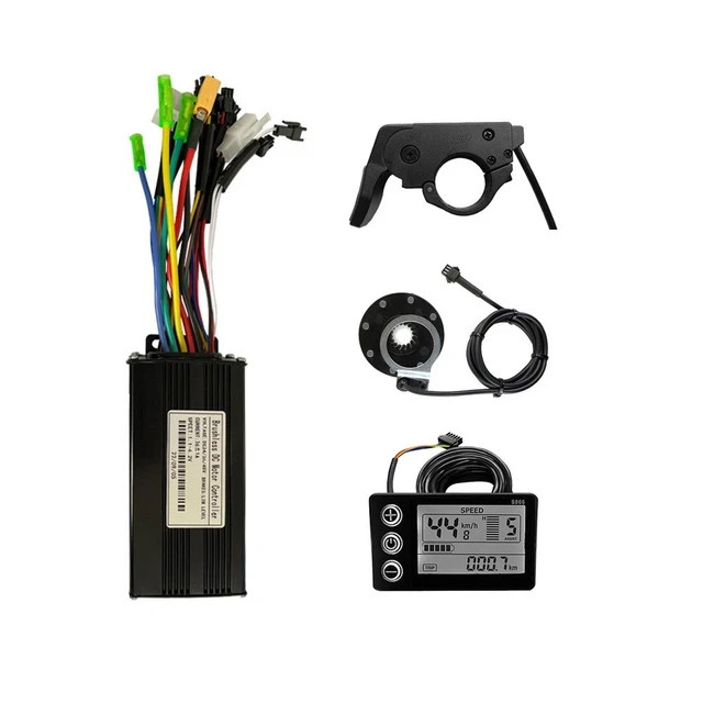 MY1020 moteur de scooter électrique 500W 800W 1000W moteur de brosse de kart électrique ATV 12V24V36V48V kit d'accélérateur de contrôleur de moteur  18