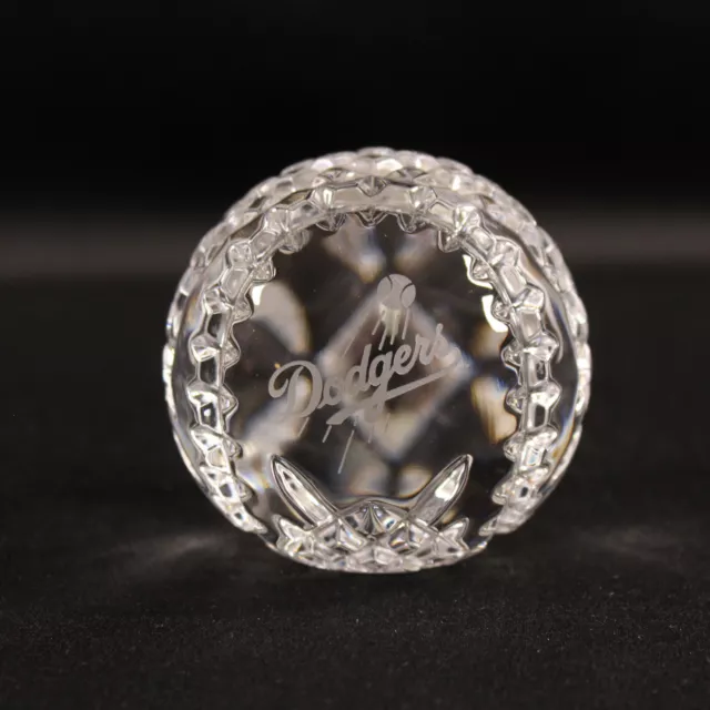 Waterford Crystal Los Angeles Dodgers MLB Baseball Paperweight