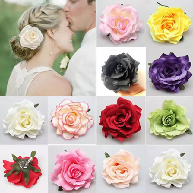 Rose Flower Bridal Hair Clip Hairpin Brooch Wedding Bridesmaid Party Accessories