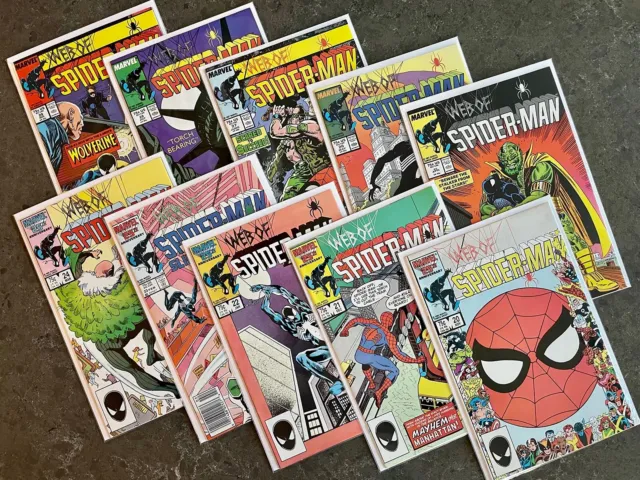 Web of Spider-Man 20s LOT (1986-1987) Issues 20-29 CLEAN some Newsstand - VF/NM
