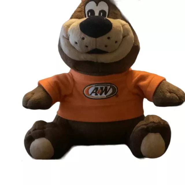 Vintage A & W Rooty The Great Root Bear Root Beer Plush Mascot Stuffed Animal