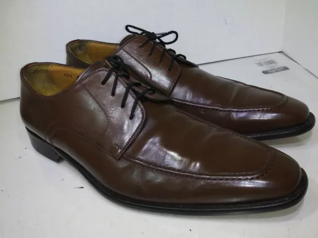 John W. Nordstrom Brown Leather Oxfords Laces 2665 Mens Size 10.5 M Italy