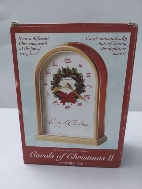 Howard Miller Sounds of the Season Clock Carols of Christmas II Vtg 1999 In Box