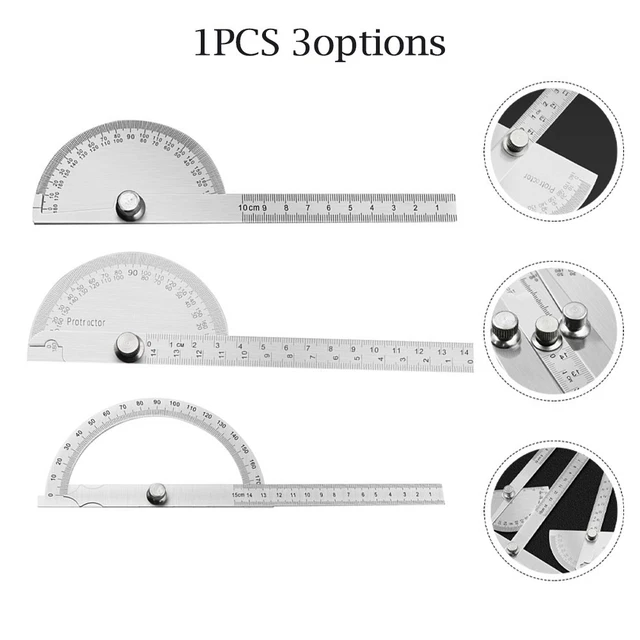 180° PROTRACTOR METAL Angle Finder Goniometer Stainless Steel 0-100mm/0 ...