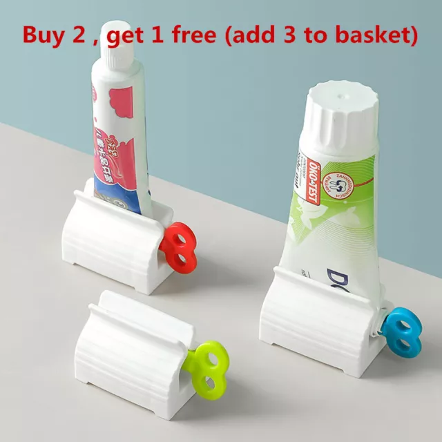 Rolling Toothpaste Tube Squeezer Manual Easy Dispenser Seat Holder Stand Home