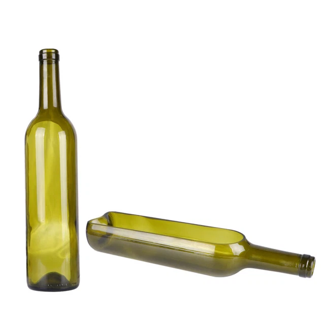 Vaso blanco alto botella de vino tinto botella decorativa jugoso maceta cristal