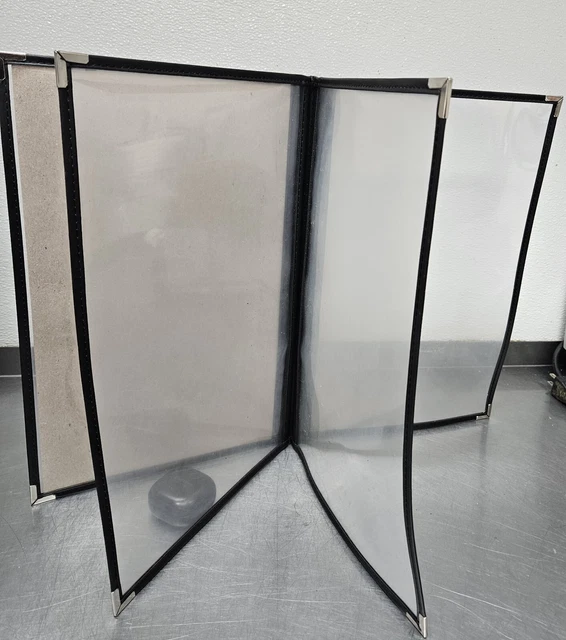 10 Packs 8.5"x14" 4 Page 8 View Menu Covers Black Trim