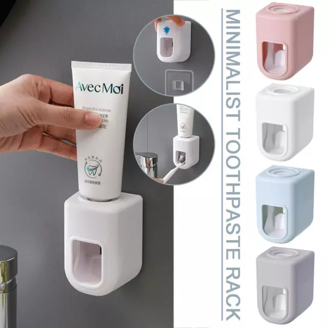 Automatic Toothpaste Dispenser Wall Mounted Holder Squeezer Bathroom Toilet'