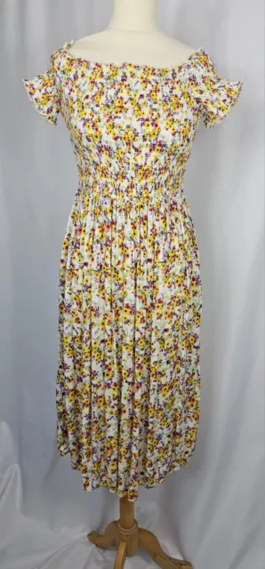 Next Bardot Floral Summer Dress Size 10