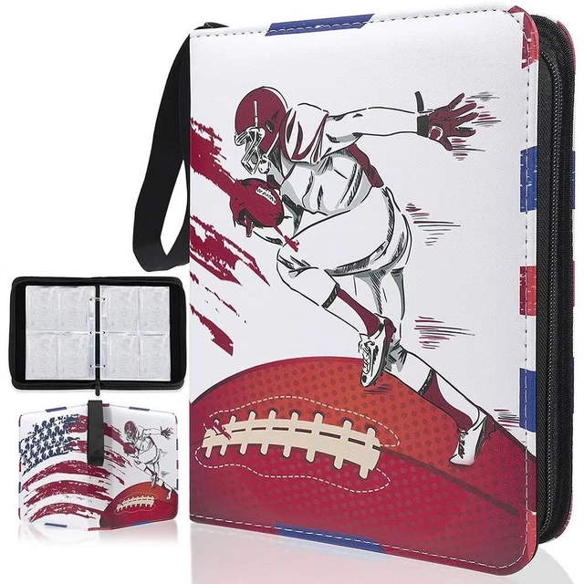 Raccoglitore carte calcio pelle PU gioco collezionista porta carte casa