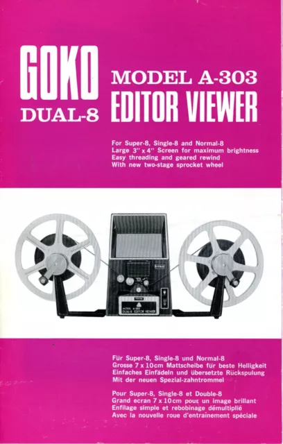 Bedienungsanleitung GOKO EDITOR VIEWER Mod. A-303 DUAL-8 User Manual (Y5540