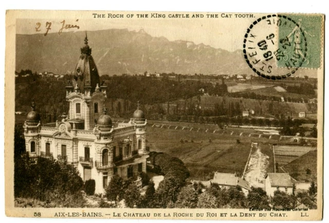 CPA 73 Savoie Aix-les-Bains Le Château de la Roche du Roi et la dent du Cat