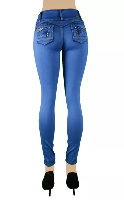 High Waist Stretch Push-Up Colombian Style Levanta Cola Skinny Jeans  DJ-3351 3