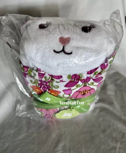 Vera Bradley Hooded Towel & Bath Mitt LILLI BELL Baby Girl New NWT SEALED Rare!