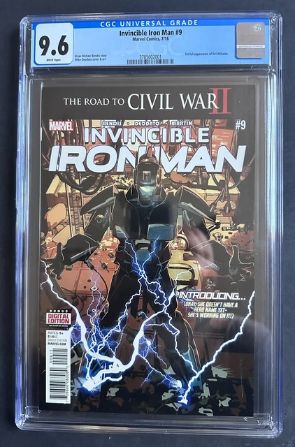 Invincible Iron Man #9 | CGC 9.6 NM+ | 1st Riri (Ironheart) Williams Full Appear