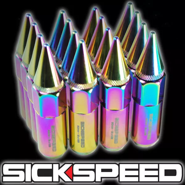Sickspeed 16 Neo Chrome Dopés 60MM Aluminium Étendu Tuner Écrou Écrous 1/2X20