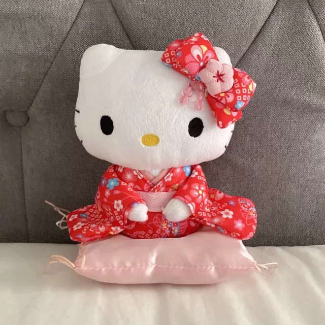 Official Sanrio Nakajima 2011 Hello Kitty Sakura Kimono Plush Soft Toy Japan 7"