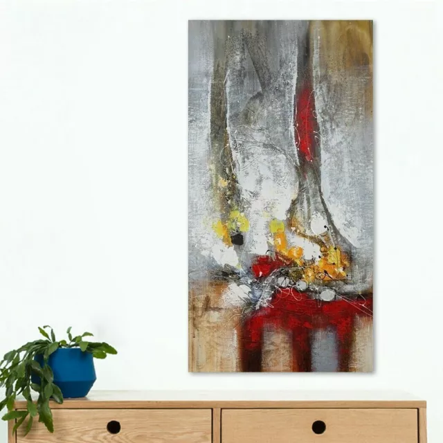 Handmade Modern Abstract Wall Art Oil Painting Stretched On Canvas (Framed)