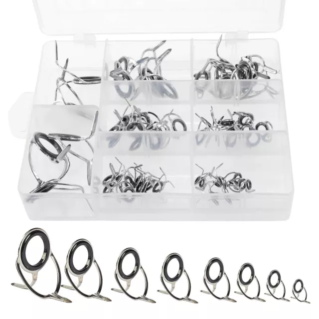 STEEL EYE CERAMIC Ring Fishing Rod Guide Tip Repair Kit Tackle Box