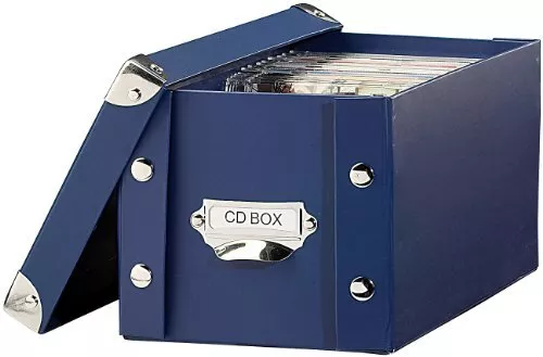 PEARL CD Aufbewahrungsbox: CD-Archiv-Box für 24 Standard- oder 48 Slim-CD-Hül...