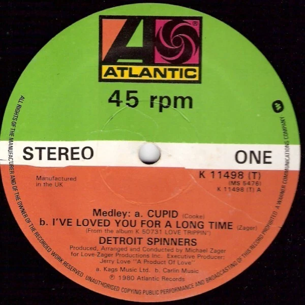 DETROIT SPINNERS* Medley Cupid / I've Loved You For A Long Time (12