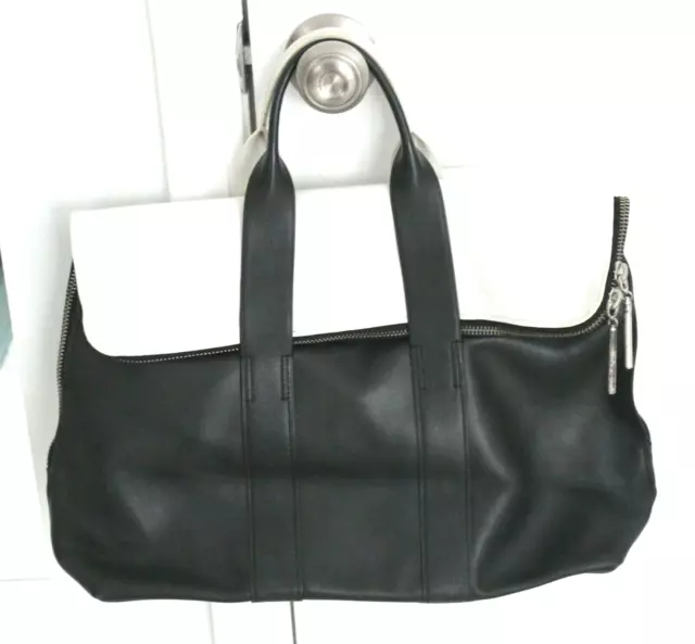 3.1 Phillip Lim Soft Leather 31 Hour Black & White X-Large Tote Bag - Pre-Owned